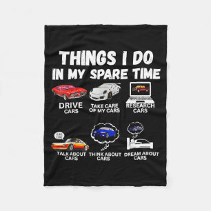 Dingen die ik doe in mijn vrije tijd Auto-enthousi Fleece Deken