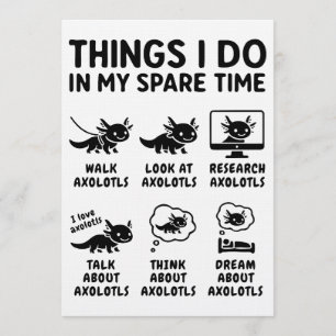Dingen die ik doe in mijn vrije tijd Axolotl hobby Kaart