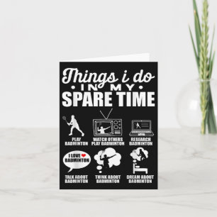Dingen die ik doe in mijn vrije tijd Badminton Pla Kaart