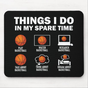 Dingen die ik doe in mijn vrije tijd Basketbal Muismat