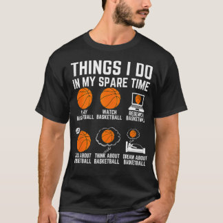 Dingen die ik doe in mijn vrije tijd basketbal t-shirt