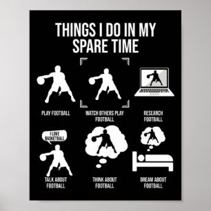 Dingen die ik doe in mijn vrije tijd basketballer poster