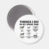 Dingen die ik doe in mijn vrije tijd Boerenkoeien  Magneet (Voorkant / Achterkant)