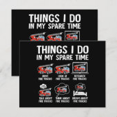 Dingen die ik doe in mijn vrije tijd brandweerwage (Voorkant / Achterkant)