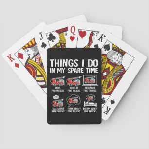 Dingen die ik doe in mijn vrije tijd brandweerwage pokerkaarten