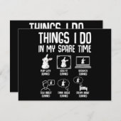 Dingen die ik doe in mijn vrije tijd Bunny Rabbit Feestdagenkaart (Voorkant / Achterkant)