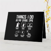 Dingen die ik doe in mijn vrije tijd Bunny Rabbit Kaart (Gele Bloem)