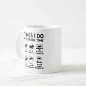 Dingen die ik doe in mijn vrije tijd Capybara Grap Koffiemok (Voorkant links)