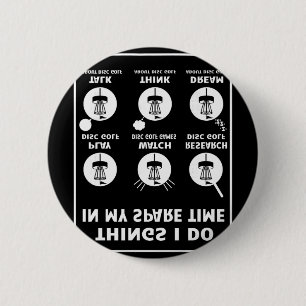 Dingen die ik doe in mijn vrije tijd Discgolf acce Ronde Button 5,7 Cm