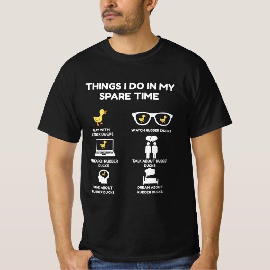Dingen die ik doe in mijn vrije tijd Duck T-shirt (Voorkant)