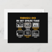 Dingen die ik doe in mijn vrije tijd Funny schaker Briefkaart (Voorkant / Achterkant)