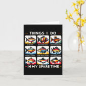 Dingen die ik doe in mijn vrije tijd Funny Vist li Kaart (Gele Bloem)