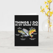 Dingen die ik doe in mijn vrije tijd Grappig Gevis Kaart (Gele Bloem)