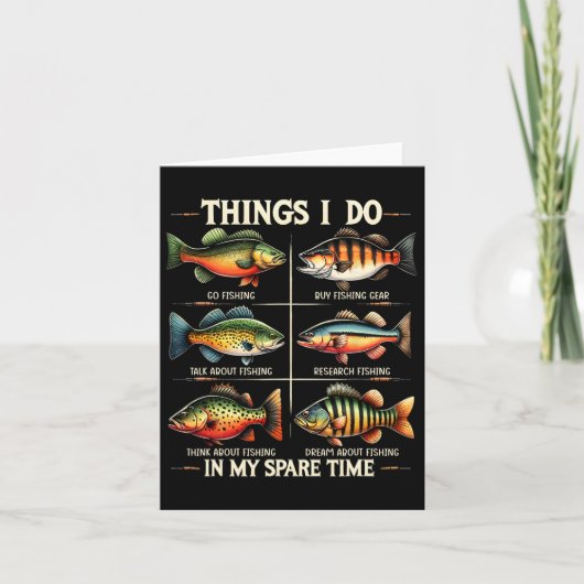 Dingen die ik doe in mijn vrije tijd Grappig Gevis Kaart (Voorkant)