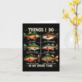 Dingen die ik doe in mijn vrije tijd Grappig Gevis Kaart (Gele Bloem)