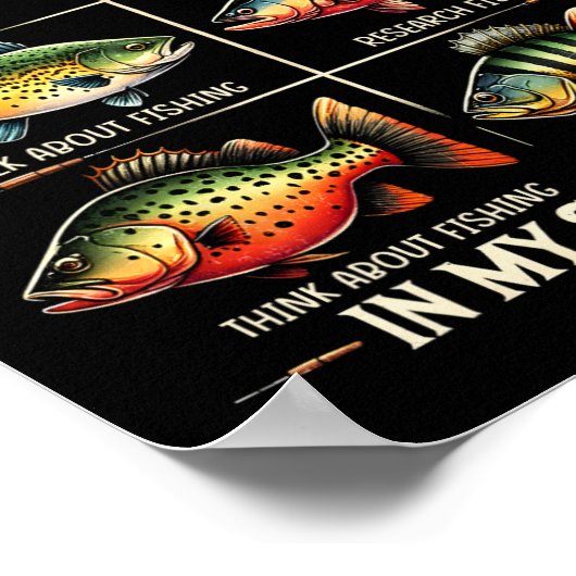 Dingen die ik doe in mijn vrije tijd Grappig Gevis Poster (Hoek)