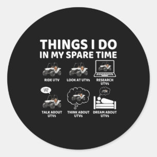 Dingen die ik doe in mijn vrije tijd Grappig SXS n Ronde Sticker