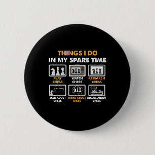 Dingen die ik doe in mijn vrije tijd Grappige scha Ronde Button 5,7 Cm