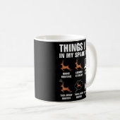 Dingen die ik doe in mijn vrije tijd herten grappi koffiemok (Voorkant rechts)