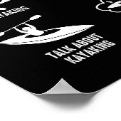 Dingen die ik doe in mijn vrije tijd kajakken grap poster (Hoek)