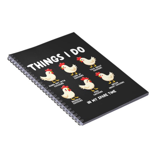Dingen die ik doe in mijn vrije tijd Kippenfokkeri Notitieboek (Rechterzijde)