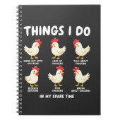 Dingen die ik doe in mijn vrije tijd Kippenfokkeri Notitieboek (Voorkant)