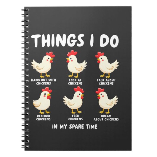 Dingen die ik doe in mijn vrije tijd Kippenfokkeri Notitieboek (Voorkant)