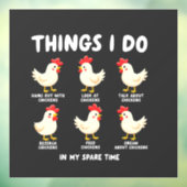 Dingen die ik doe in mijn vrije tijd Kippenfokkeri Raamsticker (Vel 3)