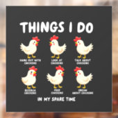 Dingen die ik doe in mijn vrije tijd Kippenfokkeri Raamsticker (Vel 2)