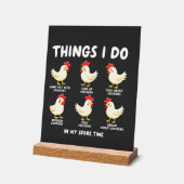 Dingen die ik doe in mijn vrije tijd kippenhouderi acryl bord (Hoek)