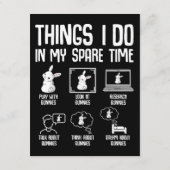 Dingen die ik doe in mijn vrije tijd konijntje kon informatiekaartje (Achterkant)