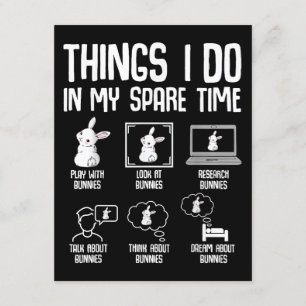Dingen die ik doe in mijn vrije tijd konijntje kon informatiekaartje