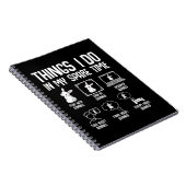 Dingen die ik doe in mijn vrije tijd konijntje kon notitieboek (Rechterzijde)