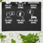 Dingen die ik doe in mijn vrije tijd konijntje kon theedoek (Gevouwen)