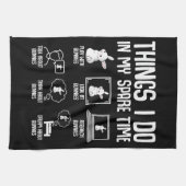 Dingen die ik doe in mijn vrije tijd konijntje kon theedoek (Horizontaal)