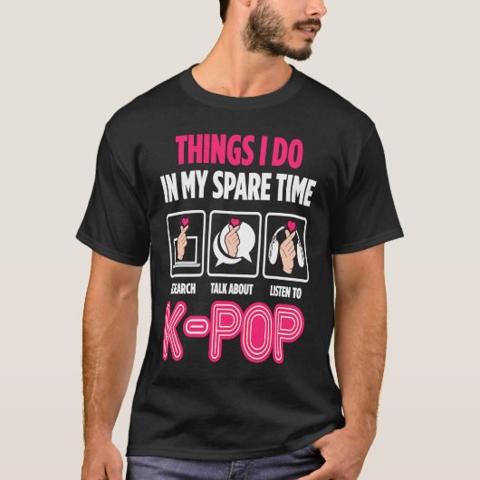 Dingen die ik doe in mijn vrije tijd Kpop T-shirt (Voorkant)