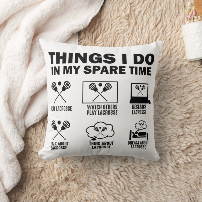 Dingen die ik doe in mijn vrije tijd Lacrosse Kussen (Deken)