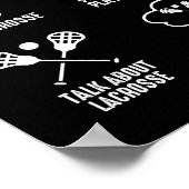 Dingen die ik doe in mijn vrije tijd Lacrosse Poster (Hoek)