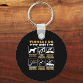 Dingen die ik doe in mijn vrije tijd Mini Schnauze Sleutelhanger (Voorkant)