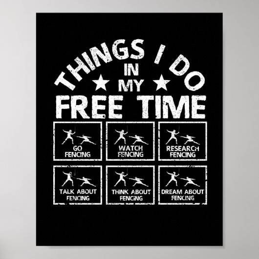 Dingen die ik doe in mijn vrije tijd. poster (Voorkant)