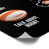 Dingen die ik doe in mijn vrije tijd rugby poster (Hoek)