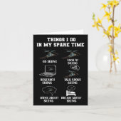 Dingen die ik doe in mijn vrije tijd skiën winters kaart (Gele Bloem)