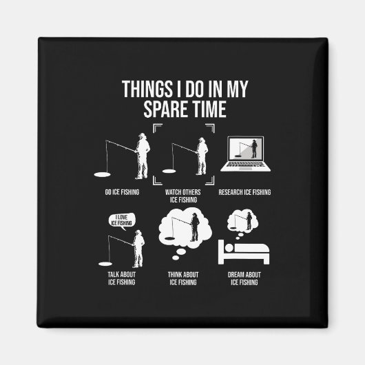 Dingen die ik doe in mijn vrije tijd Vist Novelty  Magneet (Voorkant)