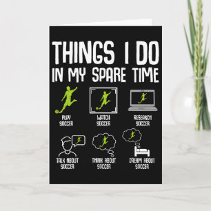 Dingen die ik doe in mijn vrije tijd Voetbal Jonge Kaart