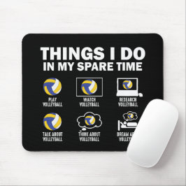 Dingen die ik doe in mijn vrije tijd volleybal muismat