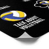 Dingen die ik doe in mijn vrije tijd volleybal poster (Hoek)