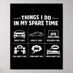 Dingen die ik doe in vrije tijd garage monteur aut poster