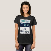 Dingen die ik haat programmeur nerd dronken mensen t-shirt (Voorkant volledig)