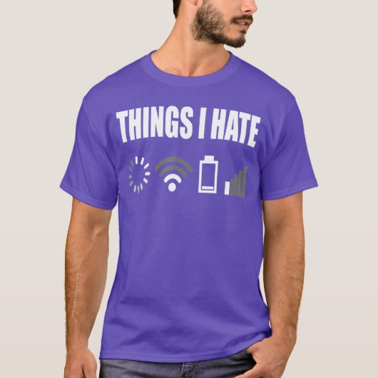 Dingen die ik haat programmeur outfit gamer grappi t-shirt (Voorkant)