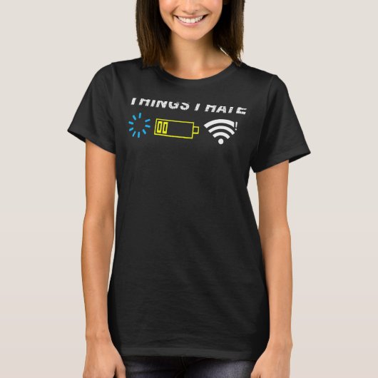Dingen die ik haat programmeurs gamer computer sar t-shirt (Voorkant)